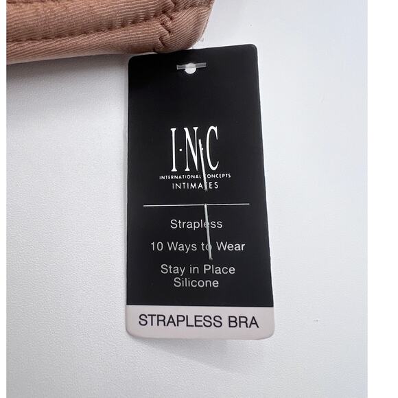 I.N.C. INTERNATIONAL CONCEPTS STRAPLESS CONVERTIBLE BRA TAN SIZE 34D NEW - Picture 6 of 10